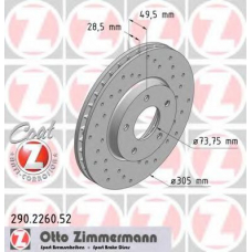 290.2260.52 ZIMMERMANN Тормозной диск