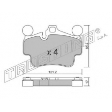 909.0 TRUSTING Комплект тормозных колодок, дисковый тормоз