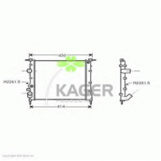 31-0963 KAGER Радиатор, охлаждение двигателя