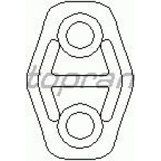 104 402 TOPRAN Кронштейн, глушитель