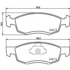 8DB 355 013-951 HELLA Комплект тормозных колодок, дисковый тормоз