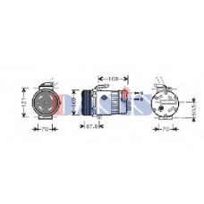 850708N AKS DASIS Компрессор, кондиционер