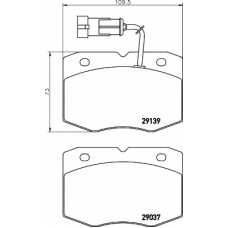 8DB 355 005-501 HELLA Комплект тормозных колодок, дисковый тормоз