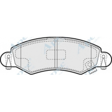 PAD1165 APEC Комплект тормозных колодок, дисковый тормоз