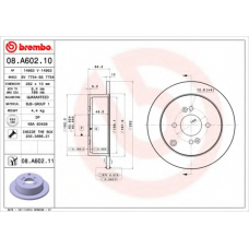 08.A602.11 BREMBO Тормозной диск