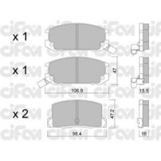 822-754-0 CIFAM Комплект тормозных колодок, дисковый тормоз
