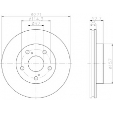 8DD 355 105-261 HELLA PAGID Тормозной диск