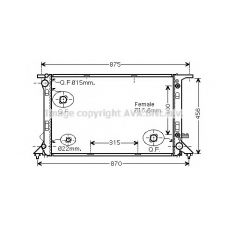 AIA2291 AVA Радиатор, охлаждение двигателя