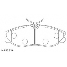 KD1411 ASIMCO Комплект тормозных колодок, дисковый тормоз