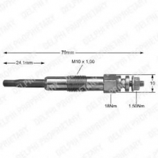 HDS357 DELPHI Свеча накаливания