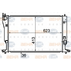 8MK 376 753-751 HELLA Радиатор, охлаждение двигателя