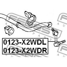 0123-X2WDR FEBEST Тяга / стойка, стабилизатор