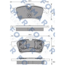 FO 686781 FOMAR ROULUNDS Комплект тормозных колодок, дисковый тормоз