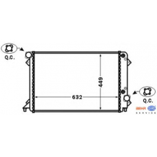 8MK 376 766-171 HELLA Радиатор, охлаждение двигателя