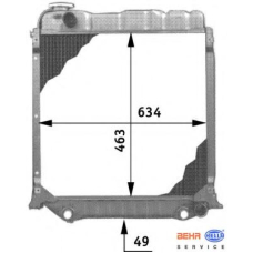 8MK 376 709-361 HELLA Радиатор, охлаждение двигателя