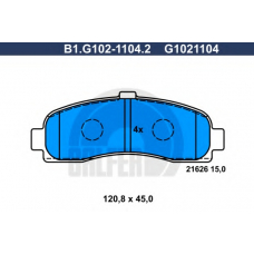 B1.G102-1104.2 GALFER Комплект тормозных колодок, дисковый тормоз