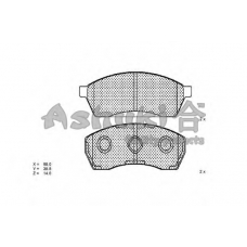 S011-07J ASHUKI Комплект тормозных колодок, дисковый тормоз