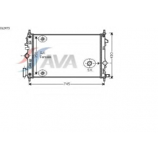 OL2473 AVA Радиатор, охлаждение двигателя