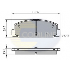 CBP0819 COMLINE Комплект тормозных колодок, дисковый тормоз
