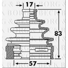 BCB6239 BORG & BECK Пыльник, приводной вал