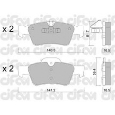 822-568-1 CIFAM Комплект тормозных колодок, дисковый тормоз