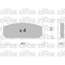 822-303-0 CIFAM Комплект тормозных колодок, дисковый тормоз