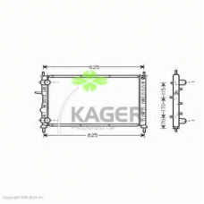 31-2758 KAGER Радиатор, охлаждение двигателя