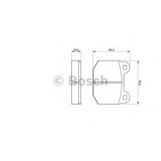 0 986 463 232 BOSCH Комплект тормозных колодок, дисковый тормоз