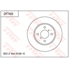 DF7405 TRW Тормозной диск