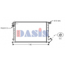 160014N AKS DASIS Радиатор, охлаждение двигателя
