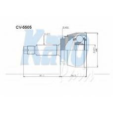 CV-5505 KAVO PARTS Шарнирный комплект, приводной вал