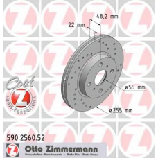 590.2560.52 ZIMMERMANN Тормозной диск