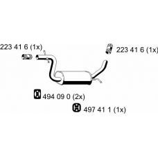 155182 ERNST Средний глушитель выхлопных газов
