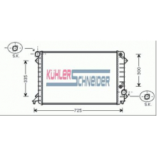 5001301 KUHLER SCHNEIDER Радиатор, охлаждение двигател