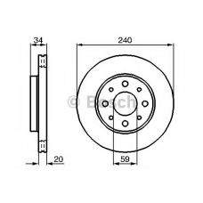 0 986 479 B76 BOSCH Тормозной диск