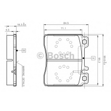 0 986 TB2 023 BOSCH Комплект тормозных колодок, дисковый тормоз