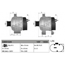 DAN1328 DENSO Генератор