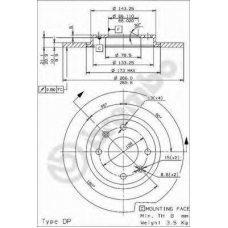 BS 7648 BRECO Тормозной диск