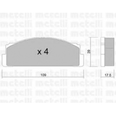 22-0001-0 METELLI Комплект тормозных колодок, дисковый тормоз