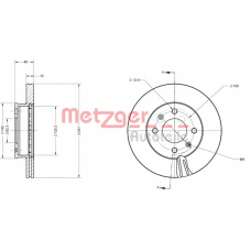 6110626 METZGER Тормозной диск