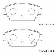 KD4721 ASIMCO Комплект тормозных колодок, дисковый тормоз