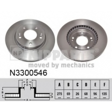 N3300546 NIPPARTS Тормозной диск