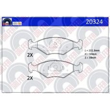 20324 GALFER Комплект тормозных колодок, дисковый тормоз