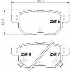 8DB 355 014-991 HELLA Комплект тормозных колодок, дисковый тормоз