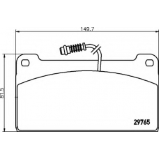 8DB 355 005-451 HELLA Комплект тормозных колодок, дисковый тормоз