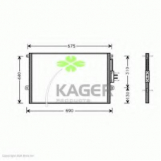 94-5184 KAGER Конденсатор, кондиционер