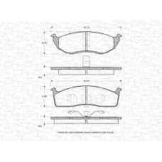 363702160635 MAGNETI MARELLI Комплект тормозных колодок, дисковый тормоз