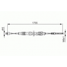 1 987 477 071 BOSCH Трос, стояночная тормозная система