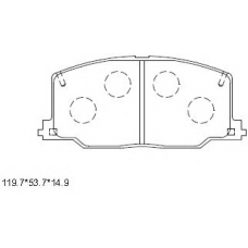 KD2723 ASIMCO Комплект тормозных колодок, дисковый тормоз