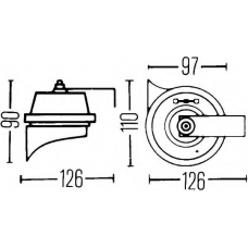 3FG 002 924-011 HELLA Звуковой сигнал